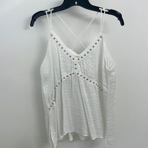Vici Studded White Tank